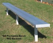 Permanent Bench Without Backrest - Aluminum