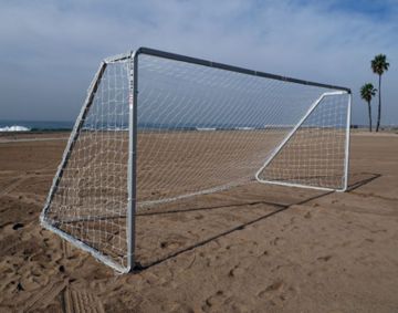 7' x 18' Sand Soccer Goals 2" Square Aluminum