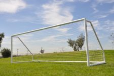 8' x 24' Deluxe Pro Soccer Goals w/Clip Channel (PAIR)