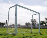 6'7" X 9'10" New Official Futsal Goal 4" Round With Built-in Clip channel  (PAIR)