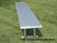 Portable Aluminum Bench (DoubIe Wide) Without Back