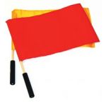 Wood Shaft Solid Color Flags